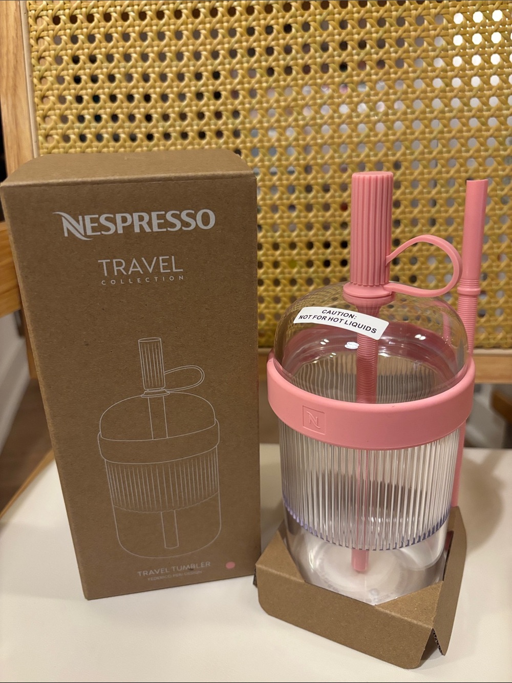 Nespresso Travel Tumbler - Pink/Clear